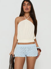 Fabriana Knit Shorts Blue
