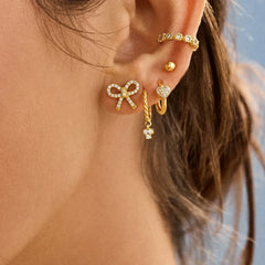 18K Gold Heart Earrings - Heart