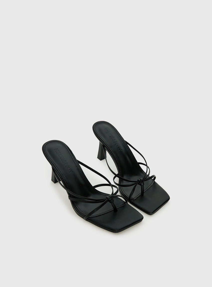 Evena Strappy Heels Black