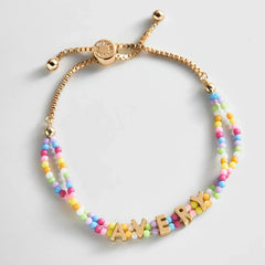 Bead Mine Kids’ Custom Name Bracelet - Light Multi