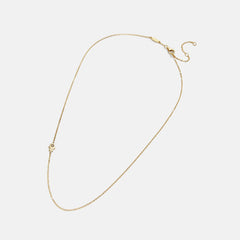 18K Gold Asymmetrical Hamsa Necklace - Hamsa