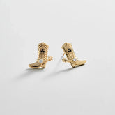 14K Gold Just For Fun Earrings - Cowboy Boot