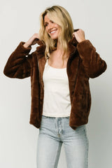 Leeds Faux Fur Jacket | Brown