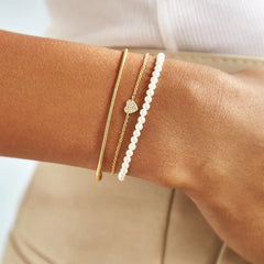 18K Gold Heart Bracelet - Heart