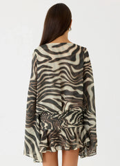 Elisana Mini Dress - Zebra