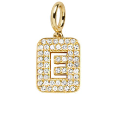 Block Pavé Initial Cluster Charm - E