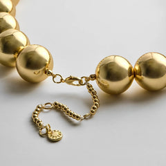 Jane Beaded Necklace - Gold Bead