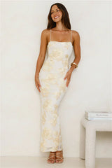 Amber Zest Mesh Maxi Dress