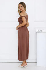 Coastal Daydream Off Shoulder Midi Dress