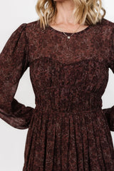 Madelyn Maxi Dress | Brown Floral