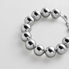 Jane Beaded Bracelet - Silver Bead