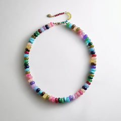 Joyce Semi-Precious Beaded Necklace - Multi Bead