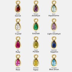 Birthstone Cluster Charm - Crystal