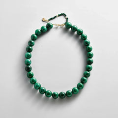 Mini Jane Beaded Necklace - Malachite