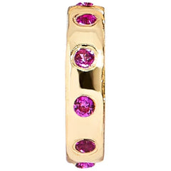 14K Gold Birthstone Charm Beads - Ruby