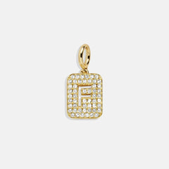 Block Pavé Initial Cluster Charm - F