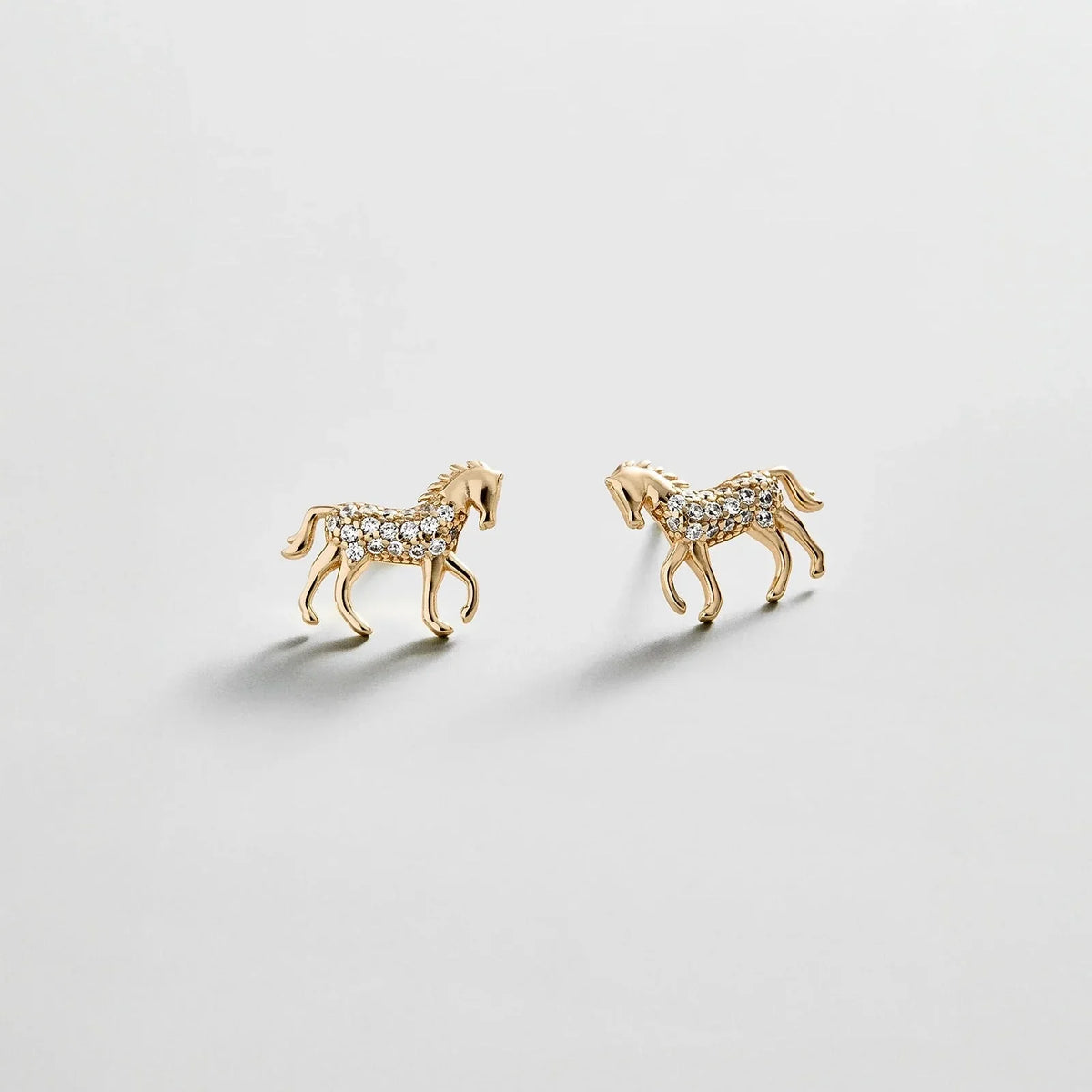 14K Gold Just For Fun Earrings - Horse