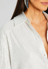 Maddox Embellished Shirt Dress