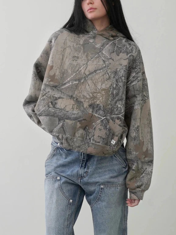 Oversized Camouflage Hoodie