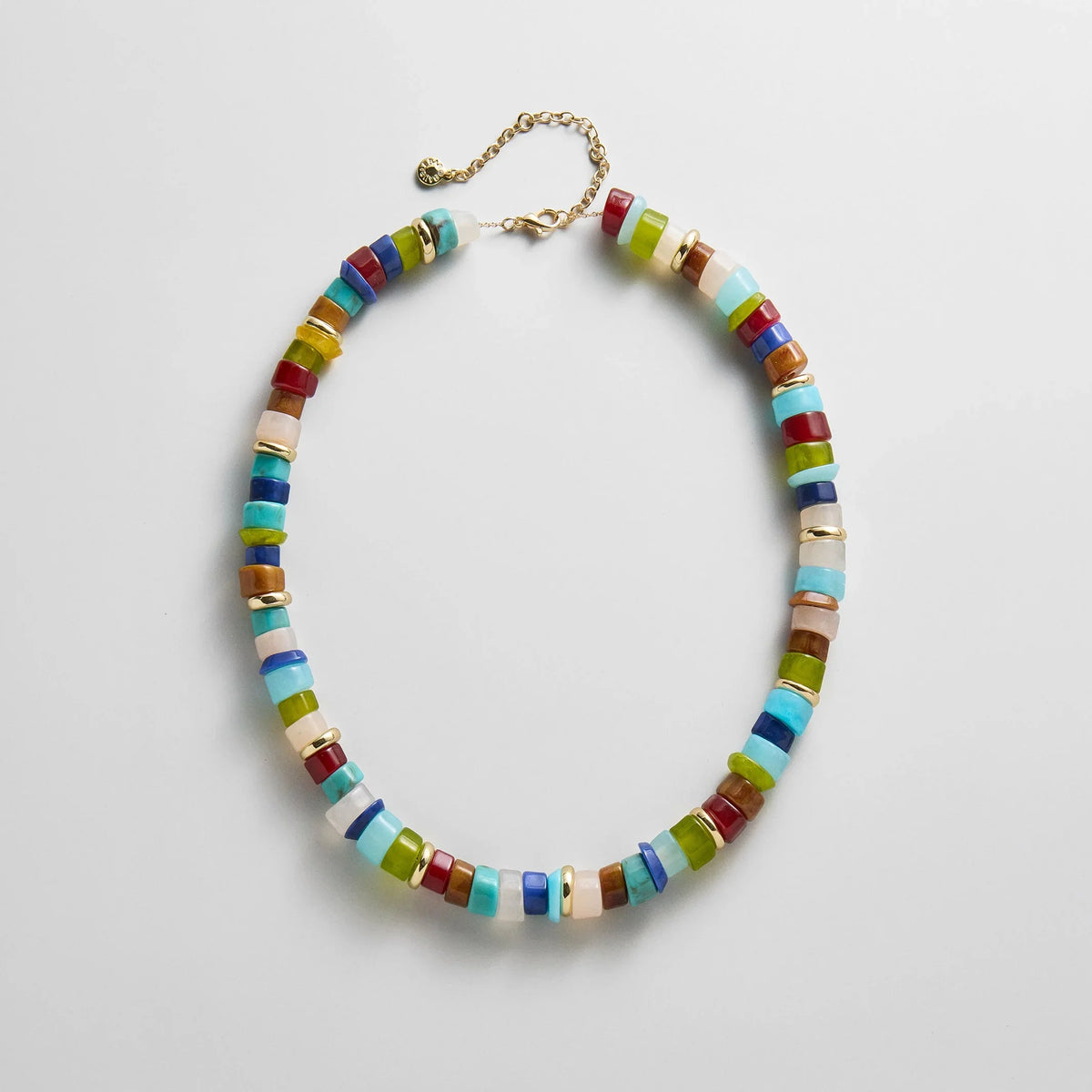 Jennifer Rondelle Beaded Necklace - Dark Multi Bead