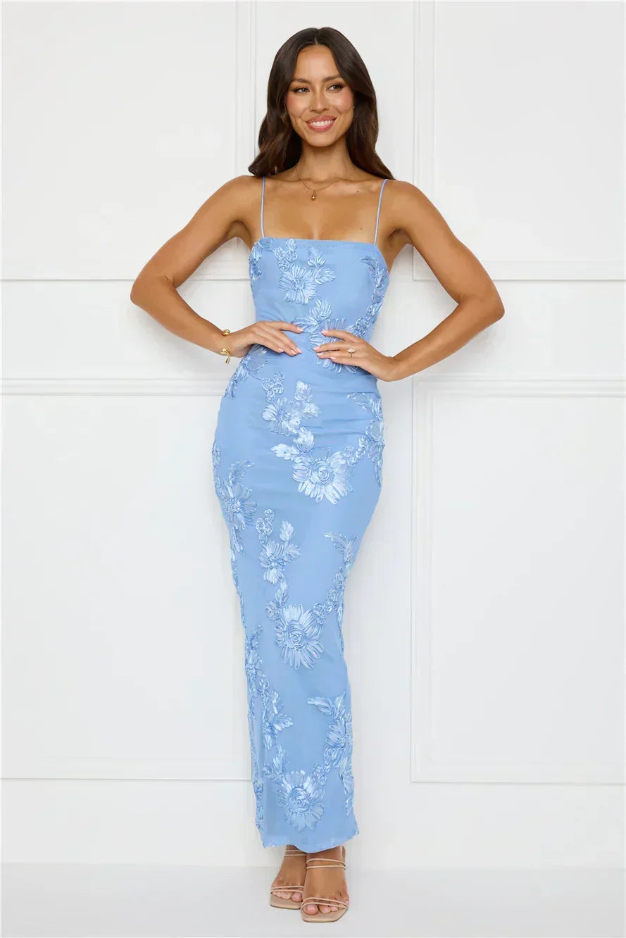 Amber Zest Mesh Maxi Dress