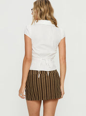 Emogene Mini Skirt Brown Stripe