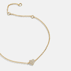 18K Gold Heart Bracelet - Heart