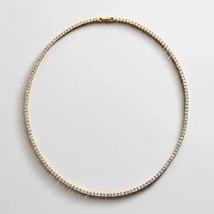 Billie Gold Tennis Necklace - Gold Plated Brass