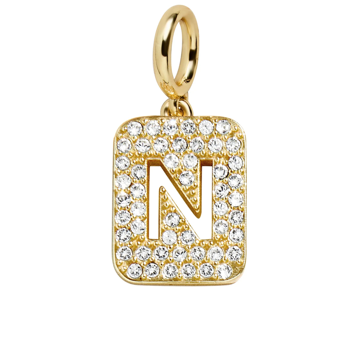 Block Pavé Initial Cluster Charm - N