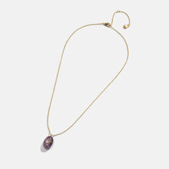 Aura Semi-Precious Pendant Necklace - Citrine