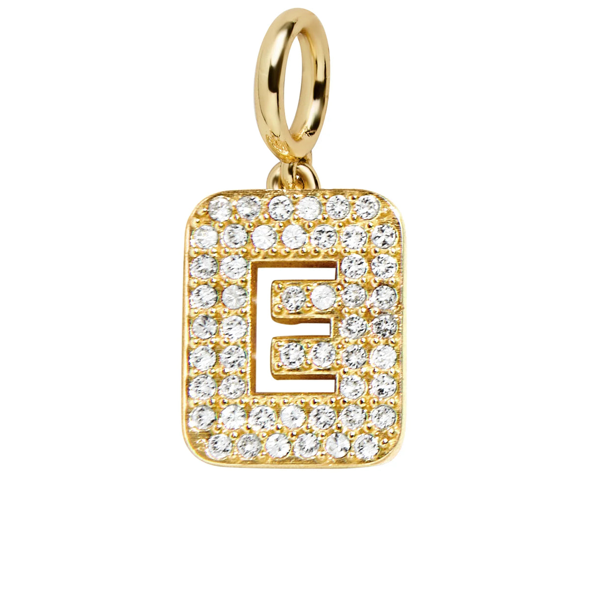 Block Pavé Initial Cluster Charm - E