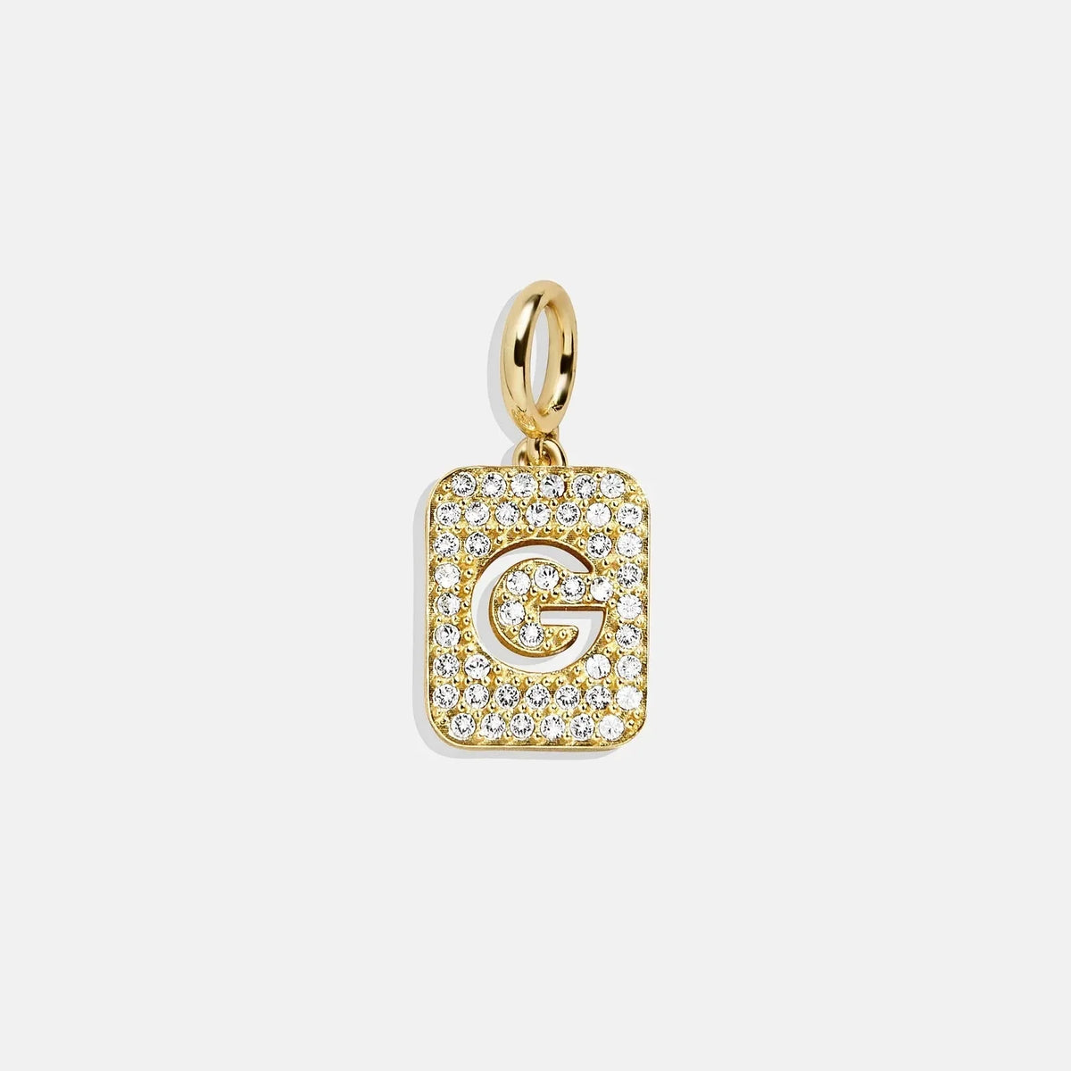 Block Pavé Initial Cluster Charm - G