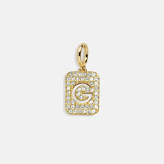 Block Pavé Initial Cluster Charm - G