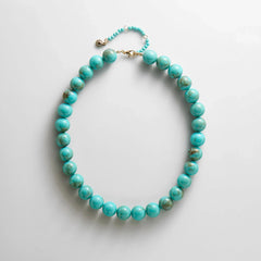 Mini Jane Beaded Necklace - Turquoise Bead