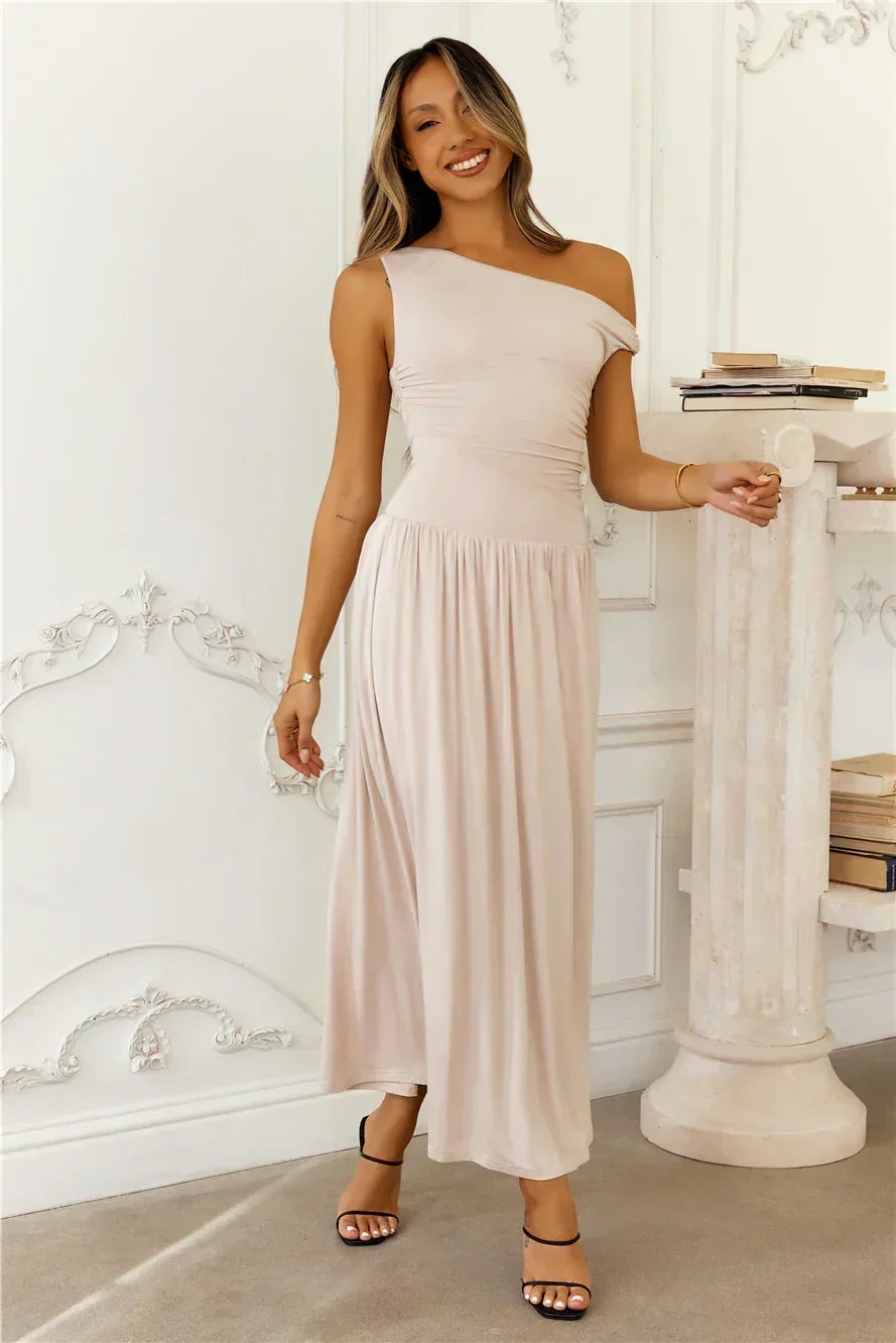 Coastal Daydream Off Shoulder Midi Dress
