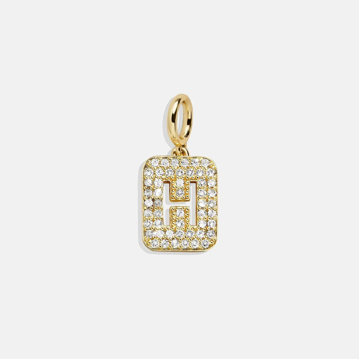 Block Pavé Initial Cluster Charm - H