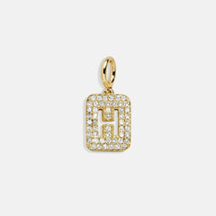 Block Pavé Initial Cluster Charm - H