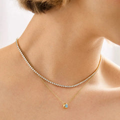 18K Gold Birthstone Pendant Necklace - Peridot