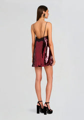 Olive Sequin Lace Dress